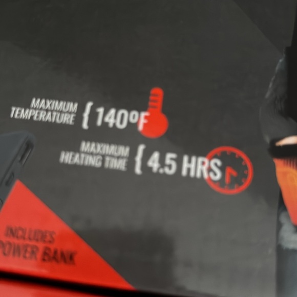 New Rechargeable heated fleece winter scarf, red wine - Picture 2 of 5